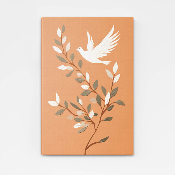 Tableau Scandinave Oiseau Blanc | TableauDecoModerne®