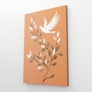 Tableau Scandinave Oiseau Blanc | TableauDecoModerne®