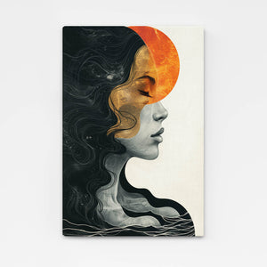 Tableau Scandinave Visage Lunaire | TableauDecoModerne®