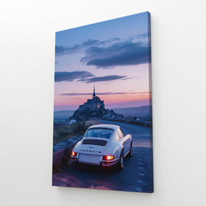 Tableau Voiture Coucher de Soleil | TableauDecoModerne®