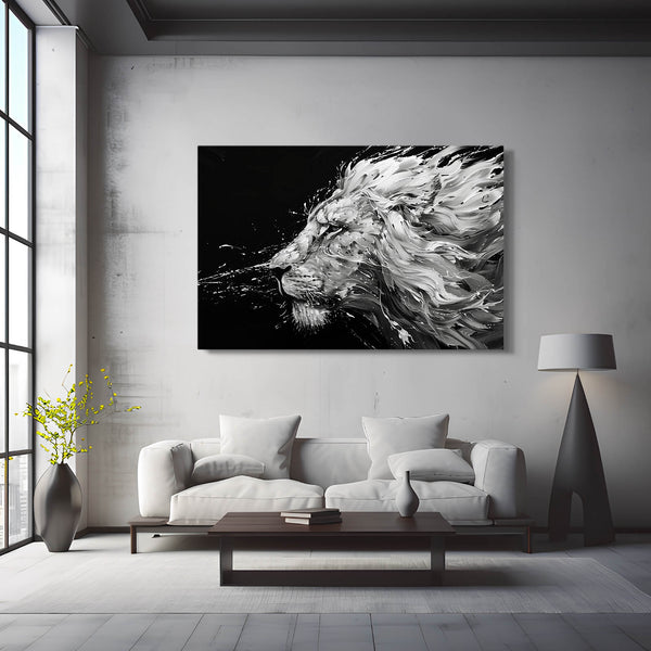 Tempête Tableau Lion | TableauDecoModerne®