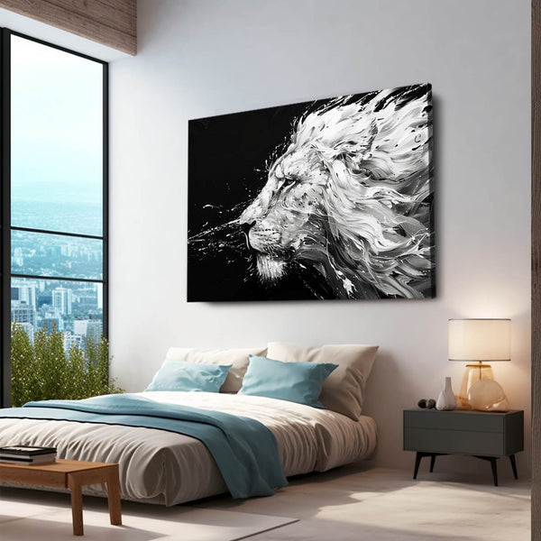 Tempête Tableau Lion | TableauDecoModerne®