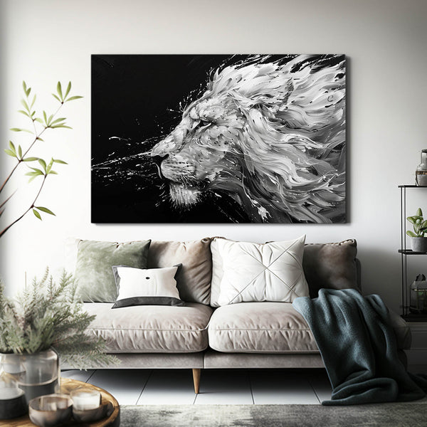 Tempête Tableau Lion | TableauDecoModerne®