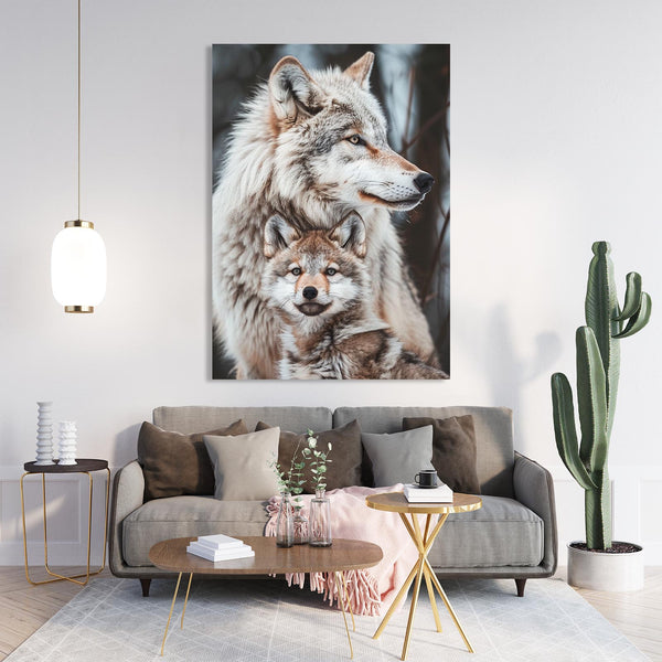 Tendresse Sauvage Tableau Loup | TableauDecoModerne®