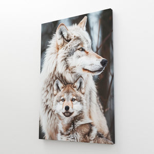 Tendresse Sauvage Tableau Loup | TableauDecoModerne®