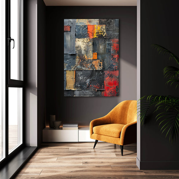 Texture Industrielle Tableau Abstrait | TableauDecoModerne®