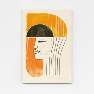 Visage Abstrait Tableau Scandinave | TableauDecoModerne®