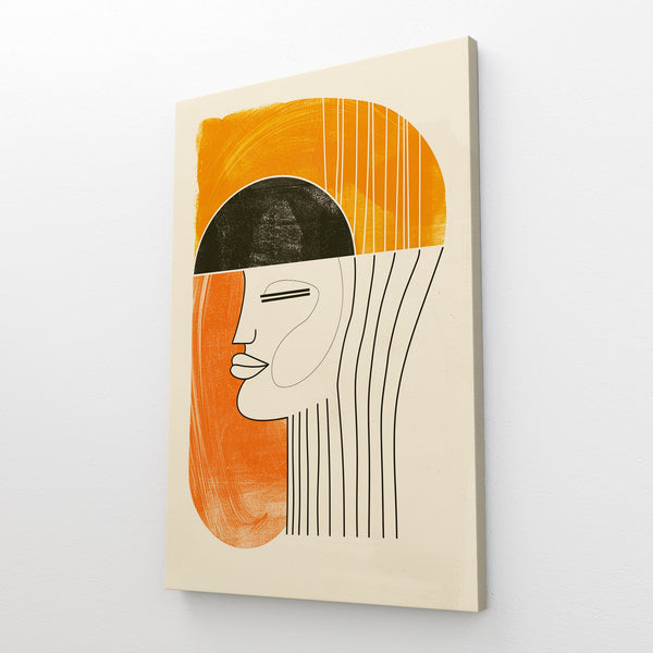 Visage Abstrait Tableau Scandinave | TableauDecoModerne®