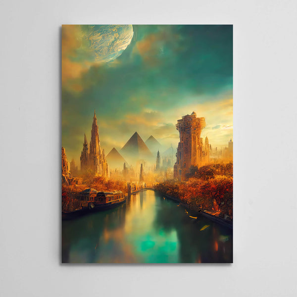 Tableau Futuriste Pyramides | TableauDecoModerne®