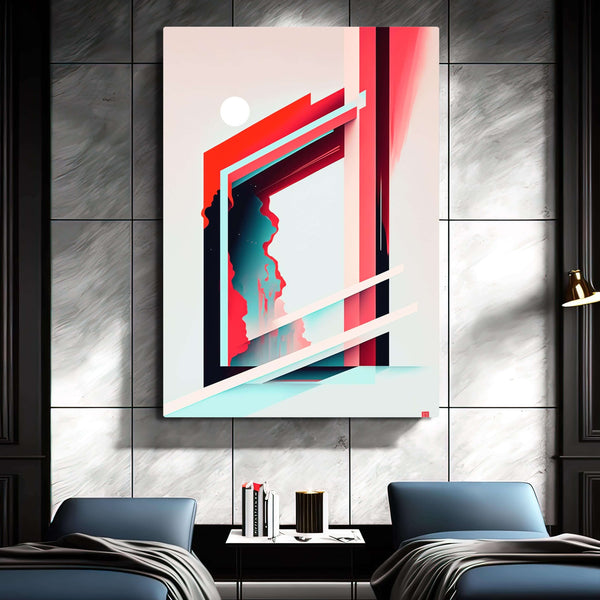 Tableau Abstrait Design Rouge | TableauDecoModerne®