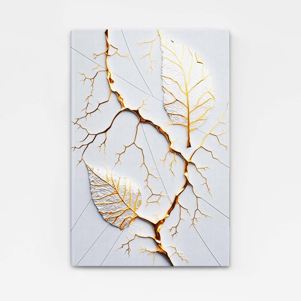 Tableau Abstrait Feuille d Or | TableauDecoModerne®