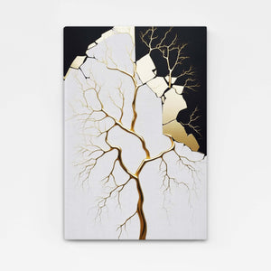 Tableau Arbre Abstrait Doré | TableauDecoModerne®