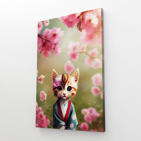 Tableau Cerisier Japonais Chat | TableauDecoModerne®