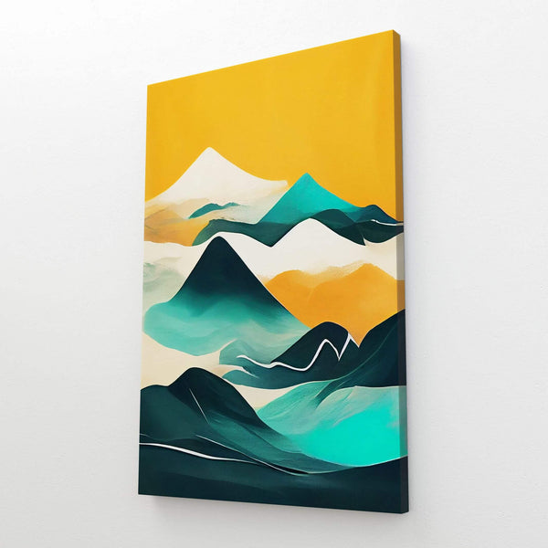 Yellow Scandinavian Geometric Painting