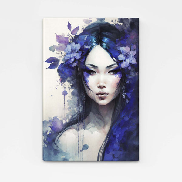 Tableau Japonais Geisha Bleu | TableauDecoModerne®