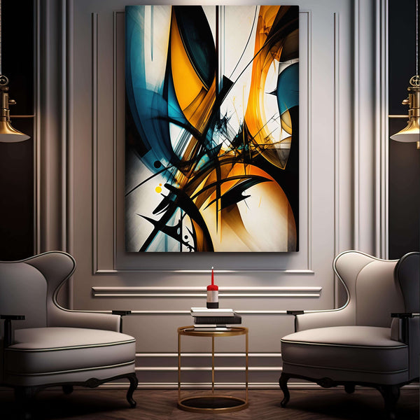 Tableau Jaune Abstrait Moderne | TableauDecoModerne®