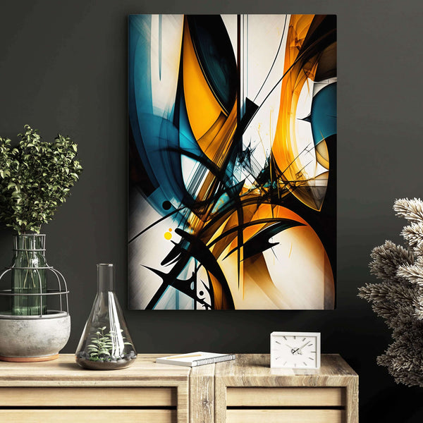 Tableau Jaune Abstrait Moderne | TableauDecoModerne®