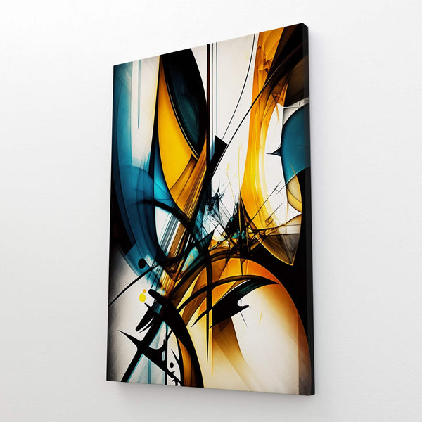 Tableau Jaune Abstrait Moderne | TableauDecoModerne®