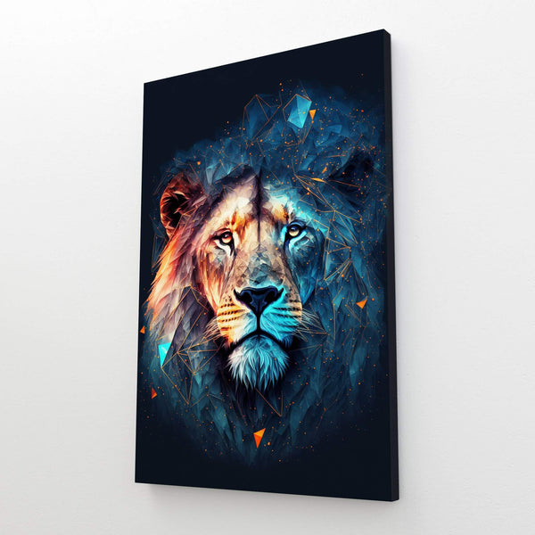 Tableau Lion Geometrique | TableauDecoModerne®