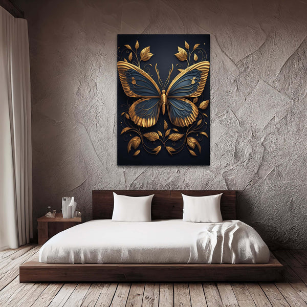 Tableau Papillon Moderne Doré | TableauDecoModerne®