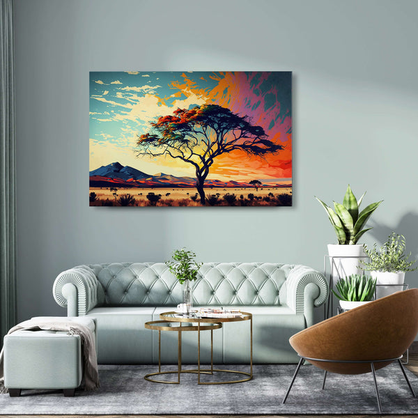 Tableau Paysage Africain Simple | TableauDecoModerne®