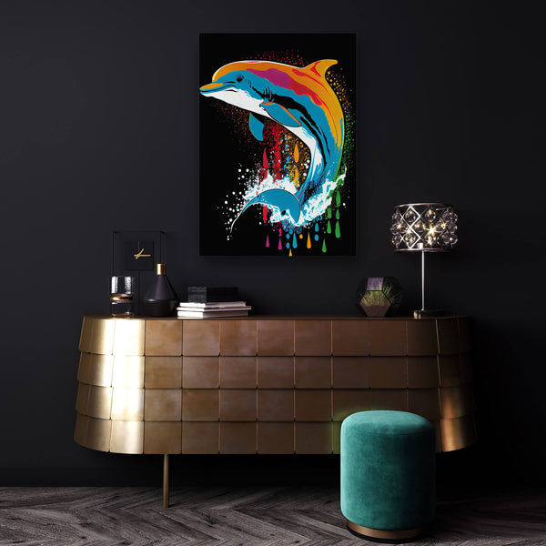 Tableau Pop Art Dauphin | TableauDecoModerne®