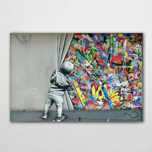 62 5 tableau pop culture déco pop culture tableau graffiti banksy street  art banksy tableau toile banksy : La fille au ballon -  France