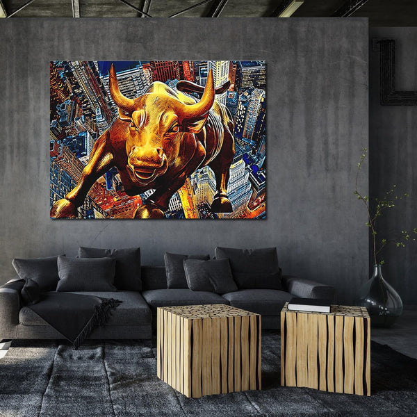 Tableau Motivation Wall Street Bull | TableauDecoModerne®