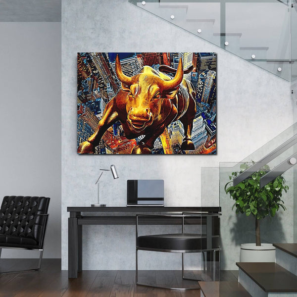 Tableau Motivation Wall Street Bull | TableauDecoModerne®