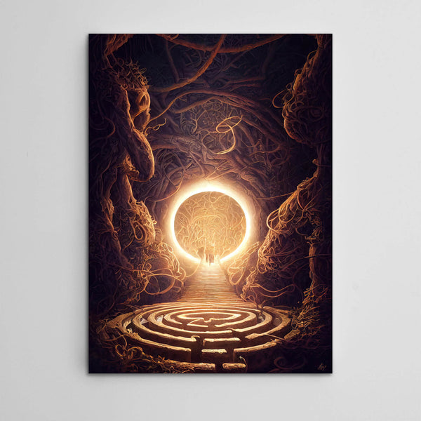 Tableau Futuriste Labyrinthe Lumineux | TableauDecoModerne®