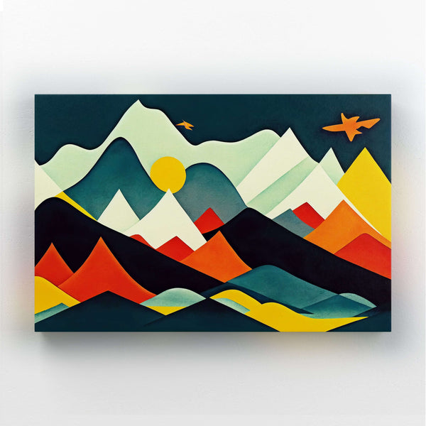 Montagne Geometrique Tableau Scandinave | TableauDecoModerne®