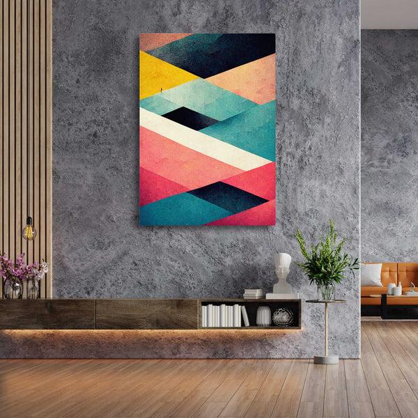 Tableau Geometrique Scandinave Coloré | TableauDecoModerne®